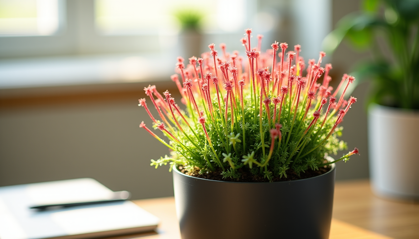 Drosera : la plante idéale près de votre corbeille